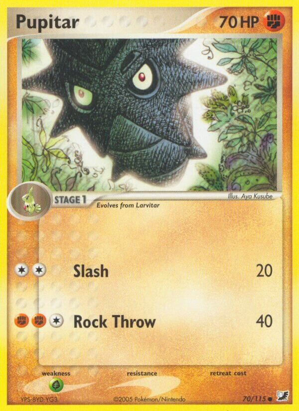 Pupitar 070/117 — EX Unseen Forces (English Pokémon TCG card)