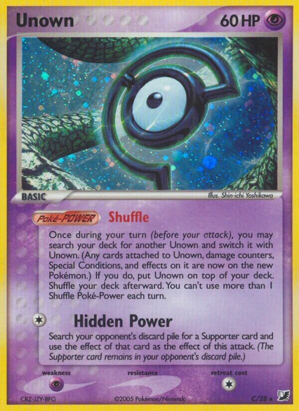Unown C/28 — EX Unseen Forces (English Pokémon TCG card)