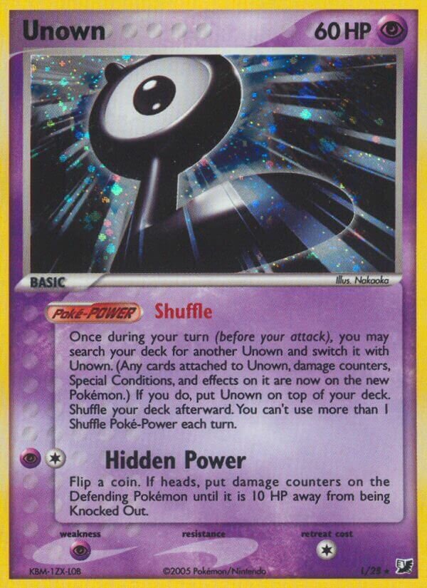 Unown L/28 — EX Unseen Forces (English Pokémon TCG card)