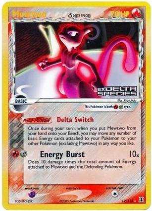 Mewtwo 12 — EX Delta Species Additionals (English Pokémon TCG card)