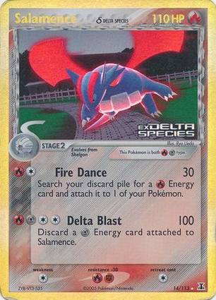Salamence 14 — EX Delta Species Additionals (English Pokémon TCG card)