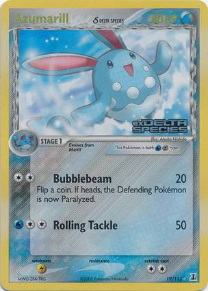 Azumarill 19 — EX Delta Species Additionals (English Pokémon TCG card)