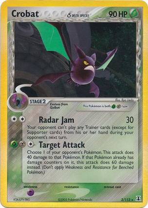Crobat 2 — EX Delta Species Additionals (English Pokémon TCG card)