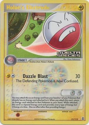 Holon's Electrode 21 — EX Delta Species Additionals (English Pokémon TCG card)