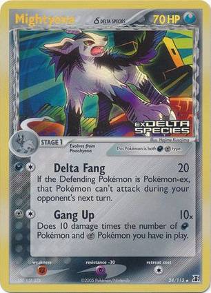 Mightyena 24 — EX Delta Species Additionals (English Pokémon TCG card)