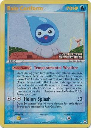 Rain Castform 26 — EX Delta Species Additionals (English Pokémon TCG card)