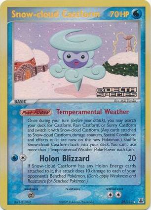 Snow-cloud Castform 29 — EX Delta Species Additionals (English Pokémon TCG card)