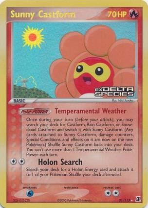 Sunny Castform 31 — EX Delta Species Additionals (English Pokémon TCG card)