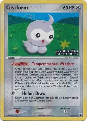 Castform 34 — EX Delta Species Additionals (English Pokémon TCG card)