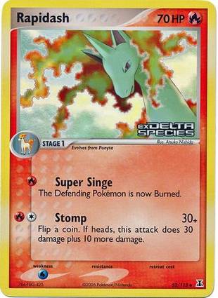 Rapidash 52 — EX Delta Species Additionals (English Pokémon TCG card)