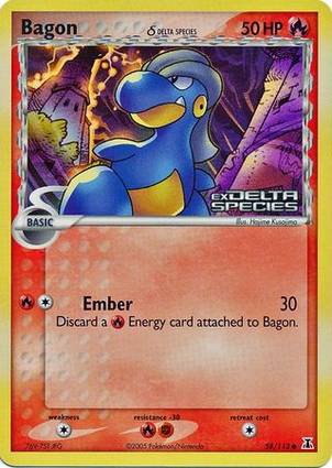 Bagon 58 — EX Delta Species Additionals (English Pokémon TCG card)
