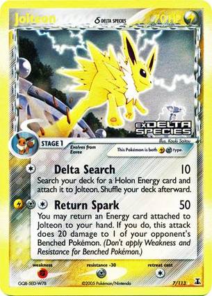 Jolteon 7 — EX Delta Species Additionals (English Pokémon TCG card)