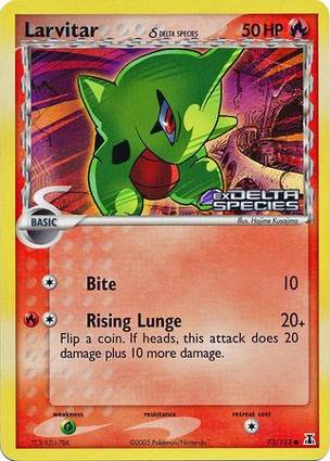 Larvitar 73 — EX Delta Species Additionals (English Pokémon TCG card)