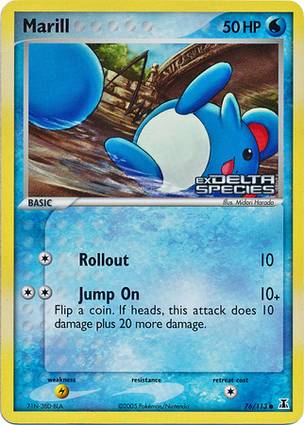 Marill 76 — EX Delta Species Additionals (English Pokémon TCG card)