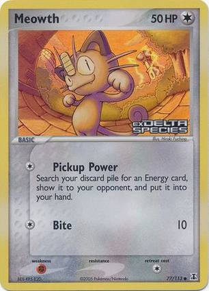 Meowth 77 — EX Delta Species Additionals (English Pokémon TCG card)