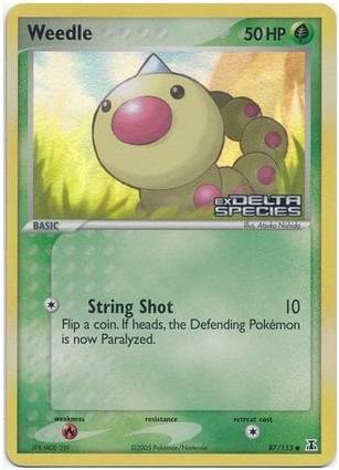 Weedle 87 — EX Delta Species Additionals (English Pokémon TCG card)