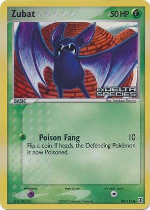Zubat 88 — EX Delta Species Additionals (English Pokémon TCG card)