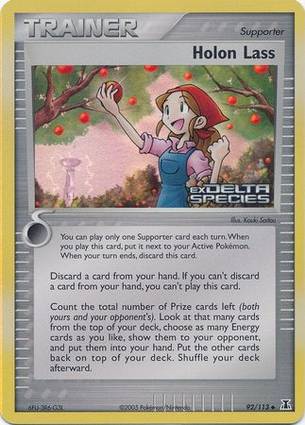 Holon Lass 92 — EX Delta Species Additionals (English Pokémon TCG card)