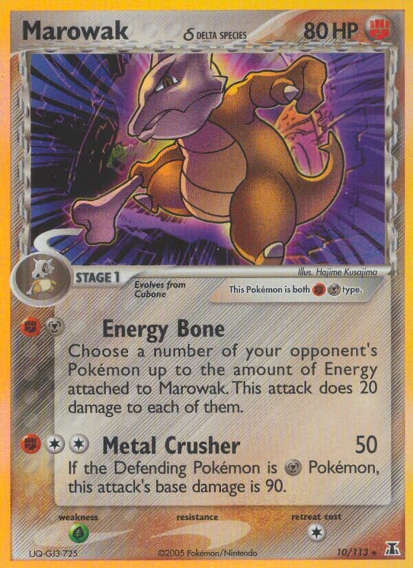 Marowak 010/114 — EX Delta Species (English Pokémon TCG card)