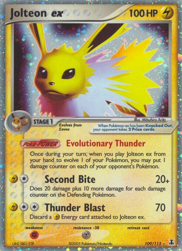 Jolteon ex 109/114 — EX Delta Species (English Pokémon TCG card)