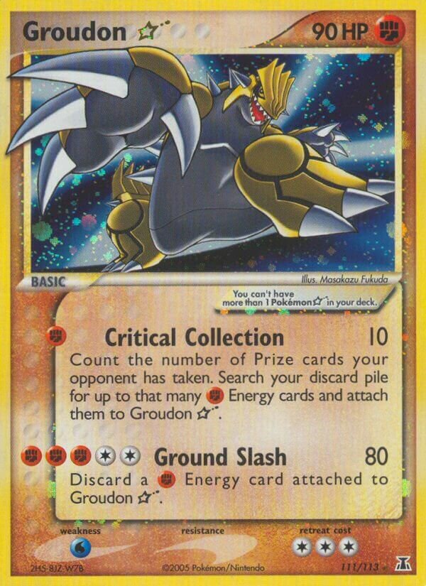 Groudon ☆ 111/114 — EX Delta Species (English Pokémon TCG card)