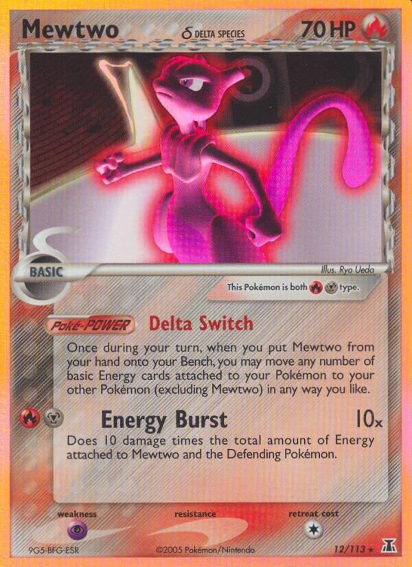 Mewtwo 012/114 — EX Delta Species (English Pokémon TCG card)