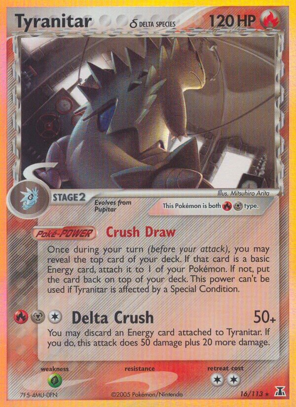 Tyranitar 016/114 — EX Delta Species (English Pokémon TCG card)