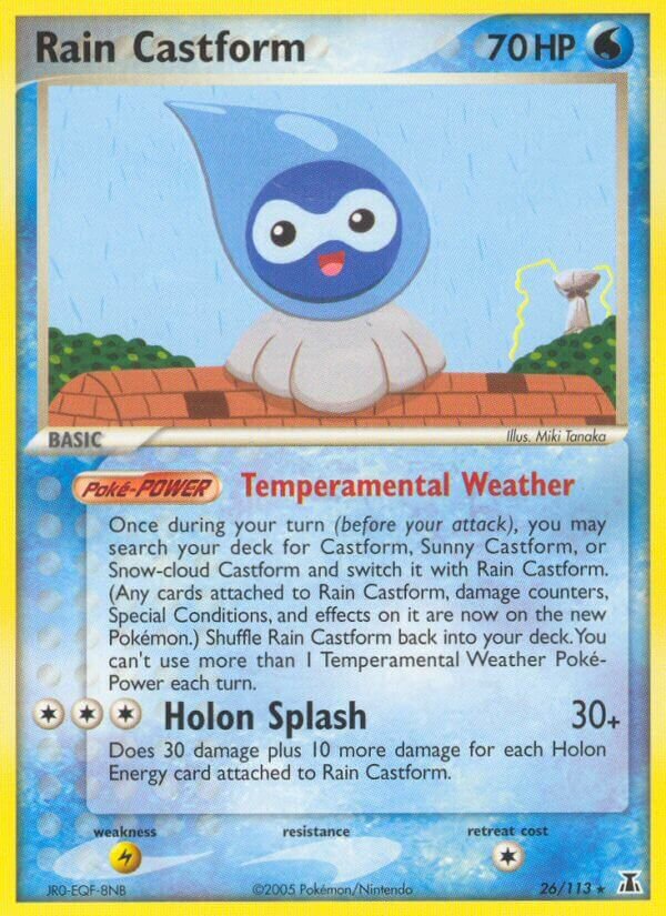 Rain Castform 026/114 — EX Delta Species (English Pokémon TCG card)