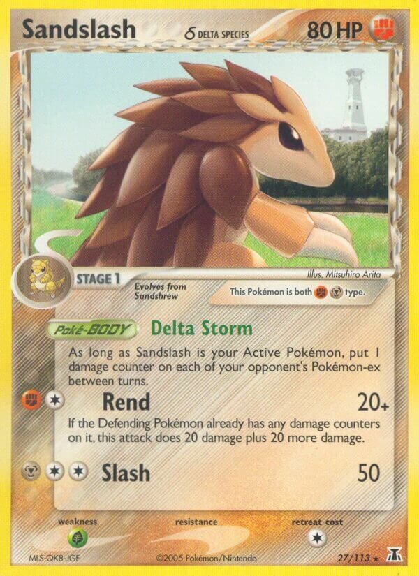Sandslash 027/114 — EX Delta Species (English Pokémon TCG card)