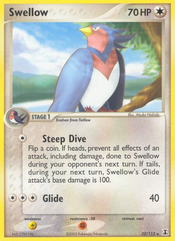 Swellow 032/114 — EX Delta Species (English Pokémon TCG card)