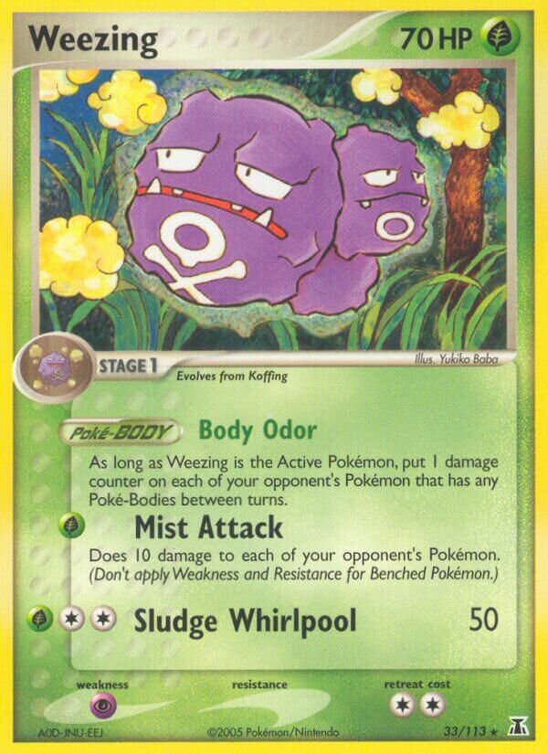 Weezing 033/114 — EX Delta Species (English Pokémon TCG card)