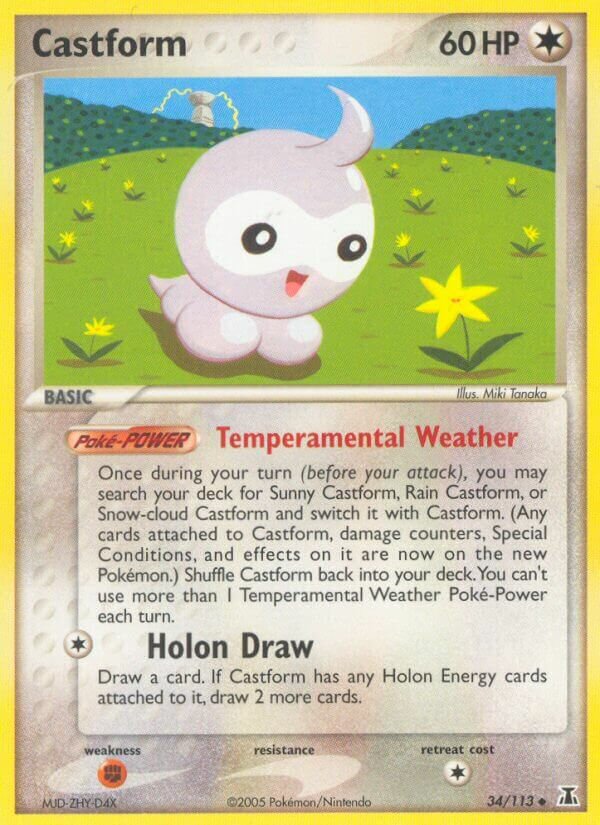 Castform 034/114 — EX Delta Species (English Pokémon TCG card)