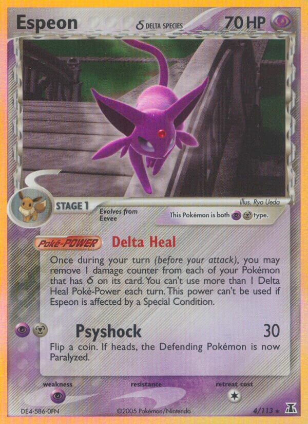 Espeon 004/114 — EX Delta Species (English Pokémon TCG card)
