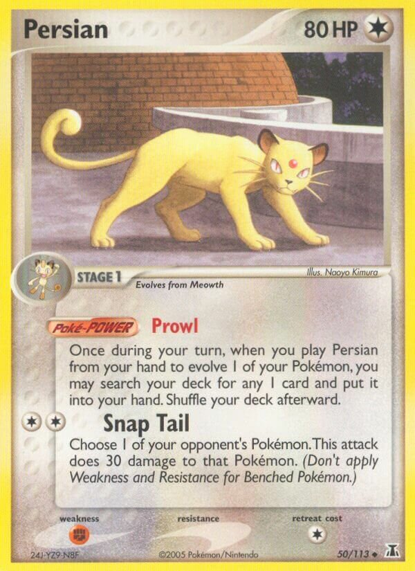 Persian 050/114 — EX Delta Species (English Pokémon TCG card)