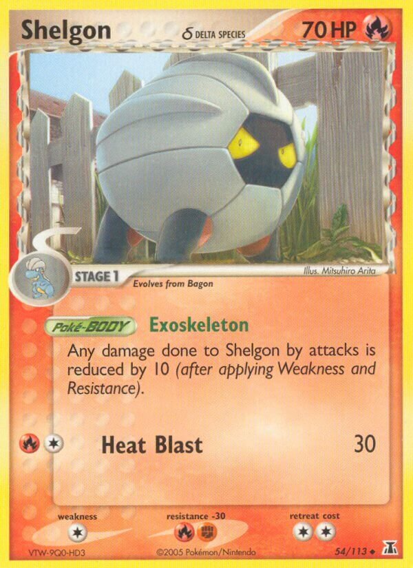 Shelgon 054/114 — EX Delta Species (English Pokémon TCG card)