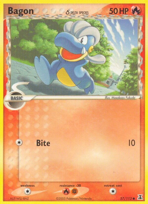 Bagon 057/114 — EX Delta Species (English Pokémon TCG card)