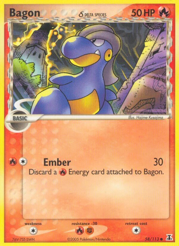 Bagon 058/114 — EX Delta Species (English Pokémon TCG card)