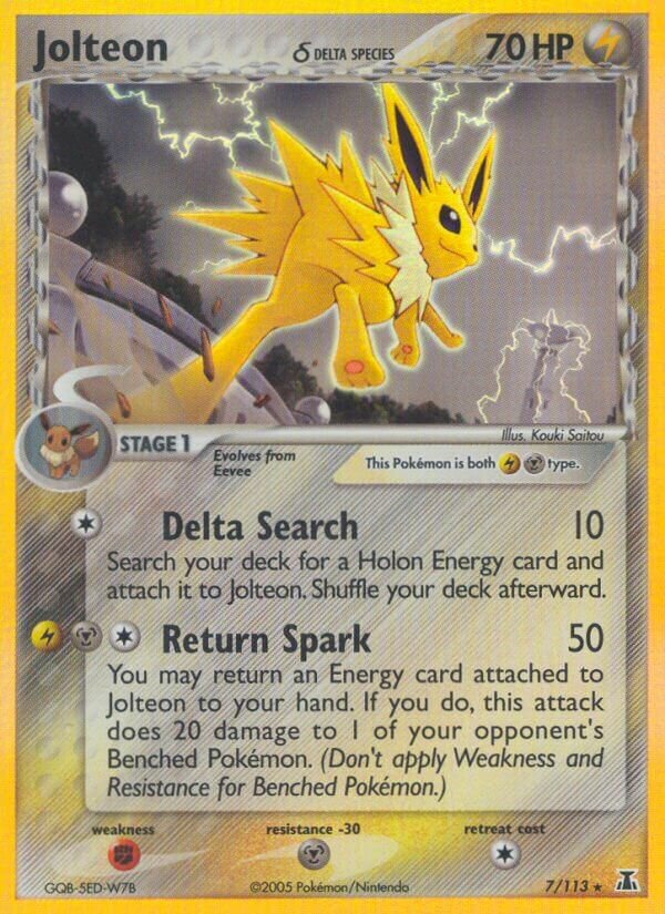 Jolteon 007/114 — EX Delta Species (English Pokémon TCG card)