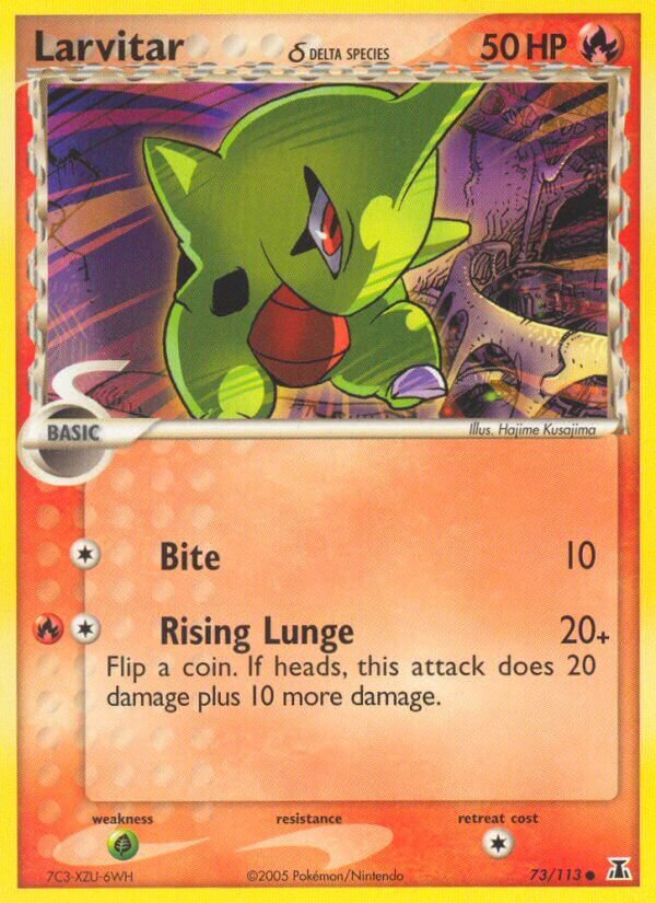 Larvitar 073/114 — EX Delta Species (English Pokémon TCG card)