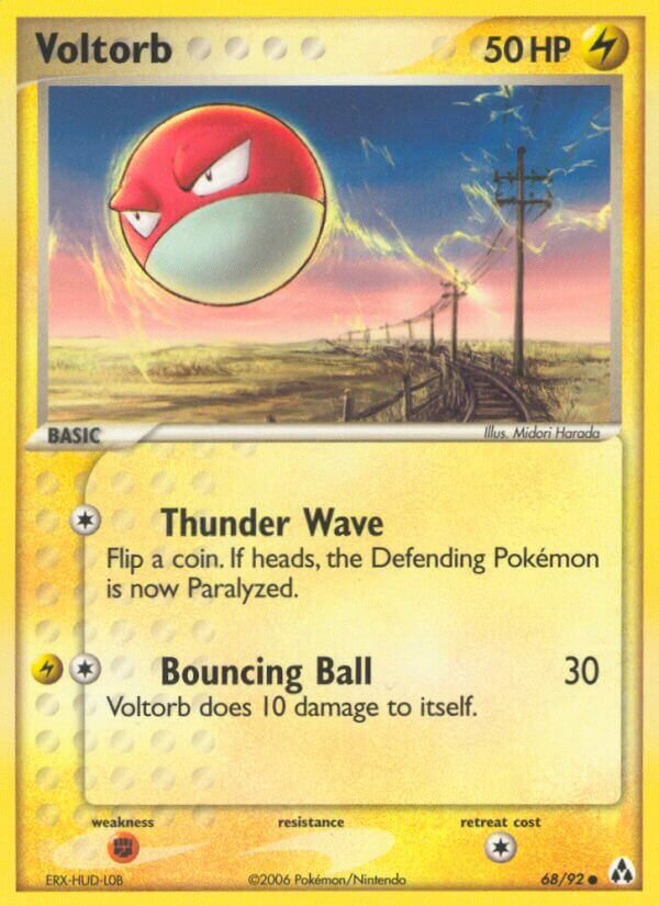 Voltorb 068/93 — EX Legend Maker (English Pokémon TCG card)