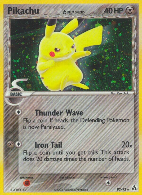 Pikachu 093/93 — EX Legend Maker (English Pokémon TCG card)