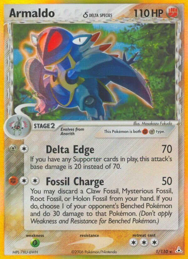 Armaldo 001/111 — EX Holon Phantoms (English Pokémon TCG card)