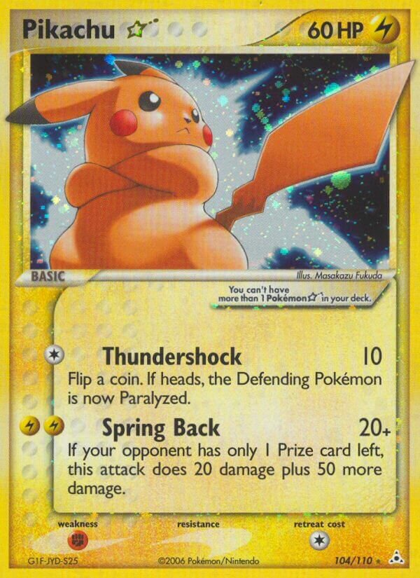 Pikachu ☆ 104/111 — EX Holon Phantoms (English Pokémon TCG card)