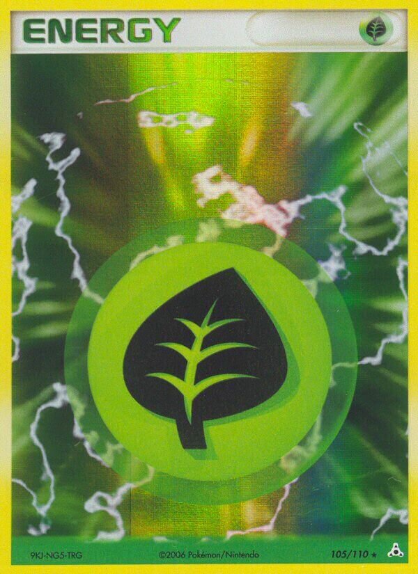 Grass Energy 105/111 — EX Holon Phantoms (English Pokémon TCG card)