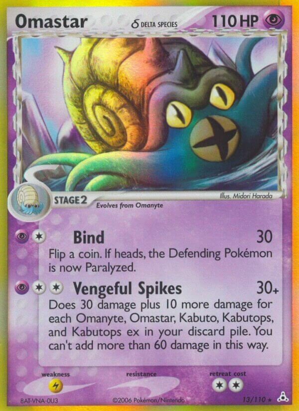 Omastar 013/111 — EX Holon Phantoms (English Pokémon TCG card)