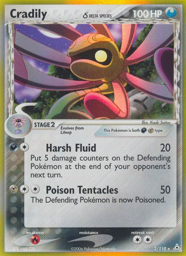 Cradily 002/111 — EX Holon Phantoms (English Pokémon TCG card)