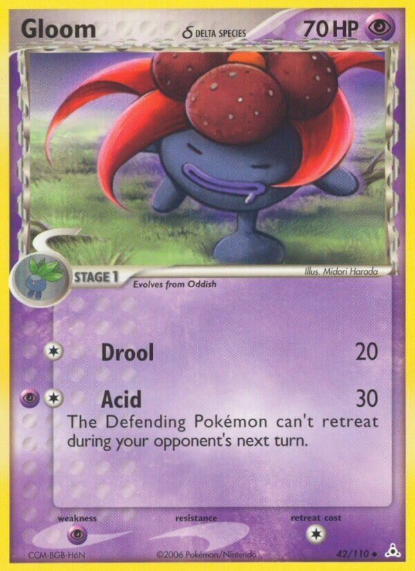 Gloom 042/111 — EX Holon Phantoms (English Pokémon TCG card)