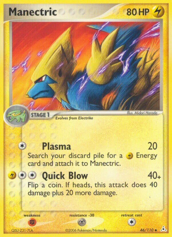 Manectric 046/111 — EX Holon Phantoms (English Pokémon TCG card)