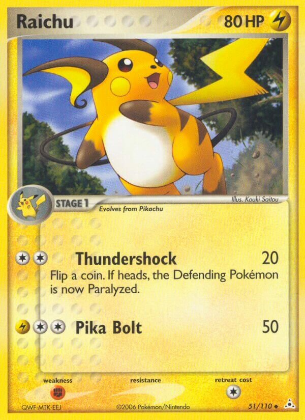 Raichu 051/111 — EX Holon Phantoms (English Pokémon TCG card)