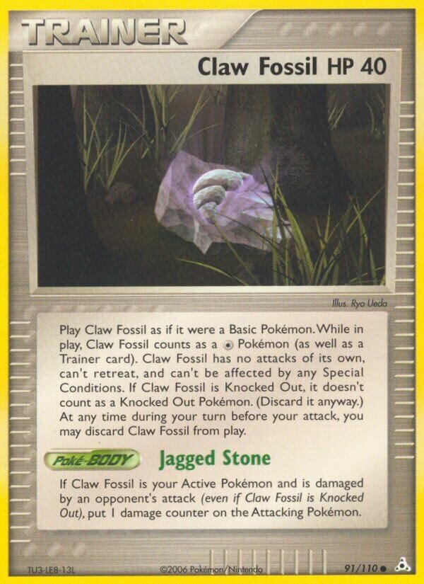 Claw Fossil 091/111 — EX Holon Phantoms (English Pokémon TCG card)